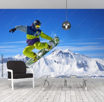 Picture of Snowboarder doing trick